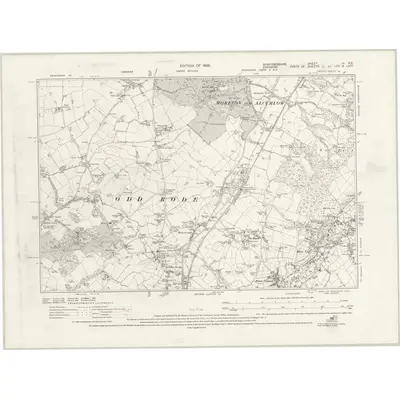 1922 Map of Staffordshire VI.NE, 1926 Print