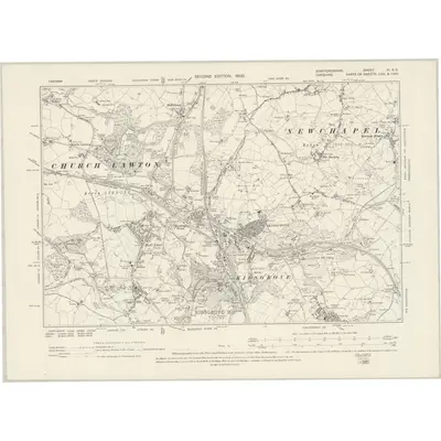 1897 Map of Staffordshire VI.SE, 1900 Print