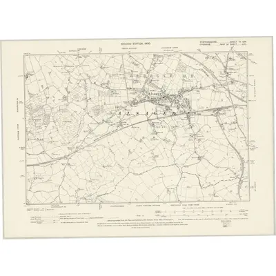 1897 Map of Staffordshire VI.SW, 1900 Print