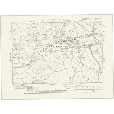 1922 Map of Staffordshire VI.SW, 1926 Print