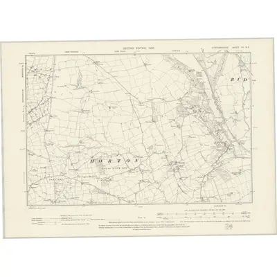 1898 Map of Staffordshire VII.NE, 1900 Print