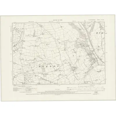 1922 Map of Staffordshire VII.NE, 1926 Print