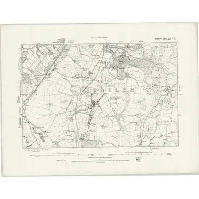 1873 Map of Staffordshire VII.NW, 1889 Print