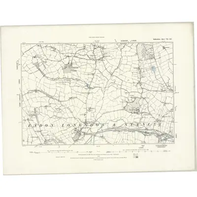 1876 Map of Staffordshire VII.SE, 1888 Print