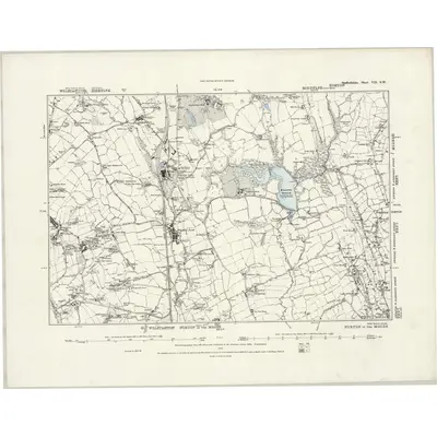 1876 Map of Staffordshire VII.SW, 1889 Print