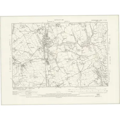 1922 Map of Staffordshire VII.SW, 1925 Print