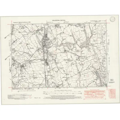 1938 Map of Staffordshire VII.SW, 1946 Print