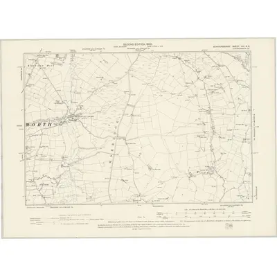 1898 Map of Staffordshire VIII.NE, 1900 Print