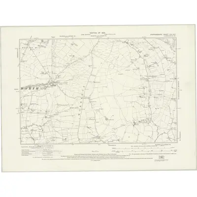 1923 Map of Staffordshire VIII.NE, 1925 Print