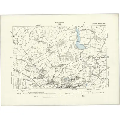 1878 Map of Staffordshire VIII.NW, 1888 Print