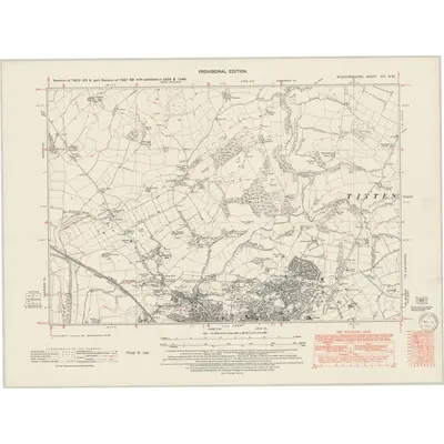 1938 Map of Staffordshire VIII.NW, 1950 Print