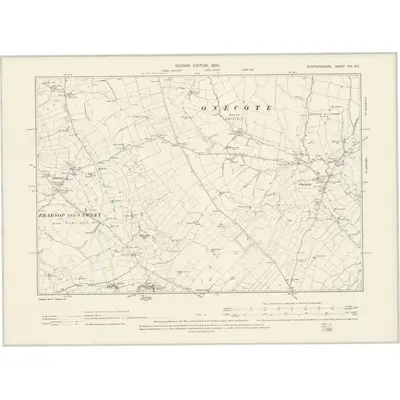 1898 Map of Staffordshire VIII.SE, 1900 Print