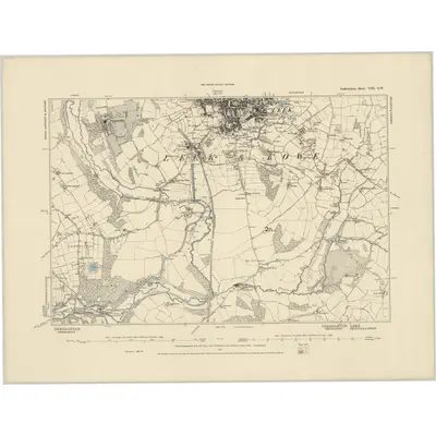 1878 Map of Staffordshire VIII.SW, 1887 Print