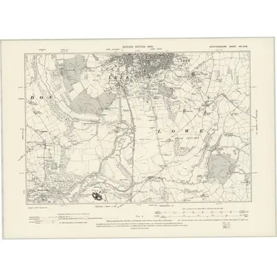 1898 Map of Staffordshire VIII.SW, 1900 Print