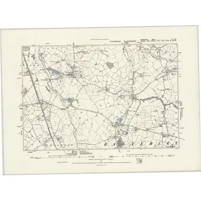 1873 Map of Staffordshire X.NE, 1889 Print