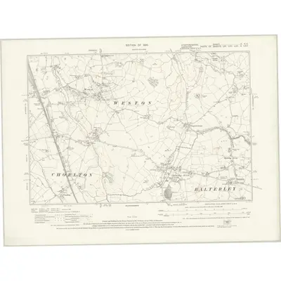1922 Map of Staffordshire X.NE, 1926 Print