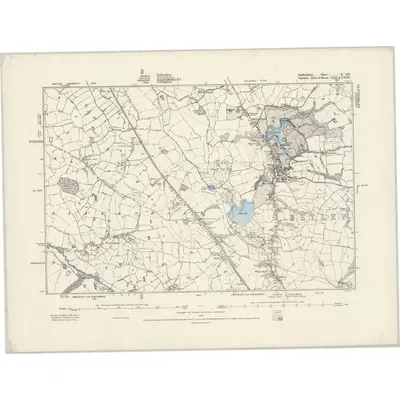 1875 Map of Staffordshire X.SE, 1889 Print