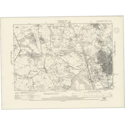 1922 Map of Staffordshire XI.NE, 1937 Print