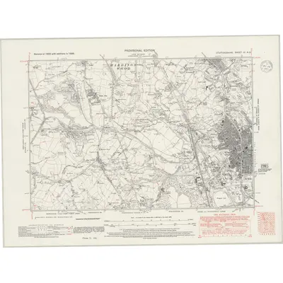 1938 Map of Staffordshire XI.NE, 1948 Print