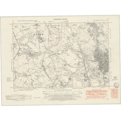 1946 Map of Staffordshire XI.NE, 1951 Print