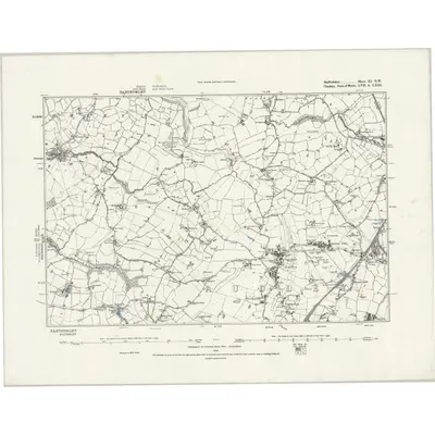 1873 Map of Staffordshire XI.NW, 1889 Print