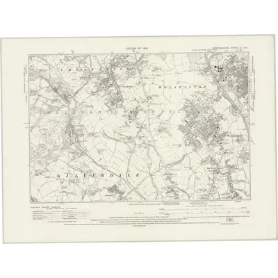 1922 Map of Staffordshire XI.SE, 1926 Print