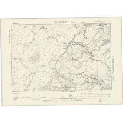 1898 Map of Staffordshire XI.SW, 1900 Print