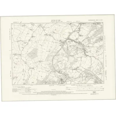 1922 Map of Staffordshire XI.SW, 1926 Print