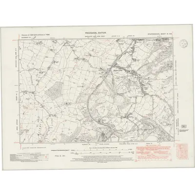 1938 Map of Staffordshire XI.SW, 1947 Print