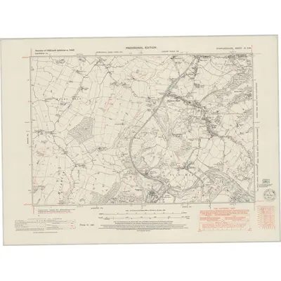 1946 Map of Staffordshire XI.SW, 1950 Print