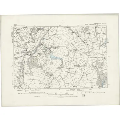 1877 Map of Staffordshire XII.NE, 1888 Print