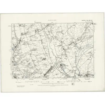 1878 Map of Staffordshire XII.NW, 1889 Print