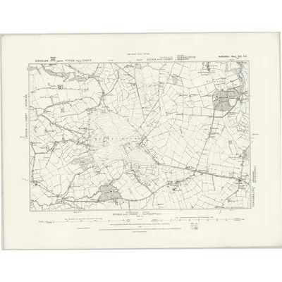 1877 Map of Staffordshire XII.SE, 1888 Print