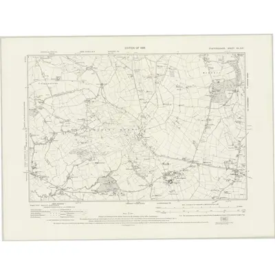 1922 Map of Staffordshire XII.SE, 1926 Print