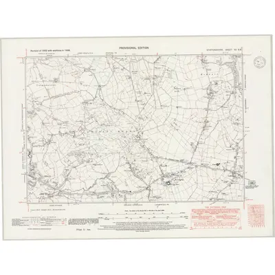 1938 Map of Staffordshire XII.SE, 1947 Print