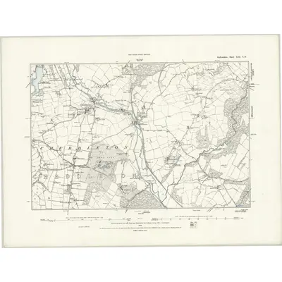 1878 Map of Staffordshire XIII.NW, 1888 Print