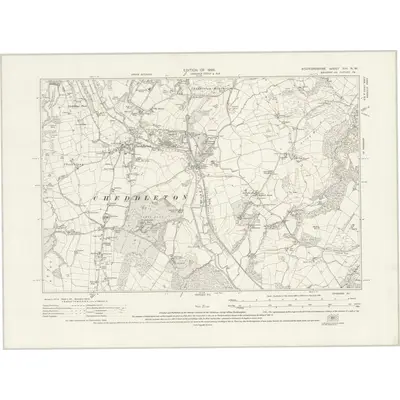 1922 Map of Staffordshire XIII.NW, 1926 Print