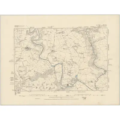 1878 Map of Staffordshire XIV.NE, 1884 Print