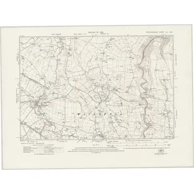 1920 Map of Staffordshire XIV.NW, 1924 Print