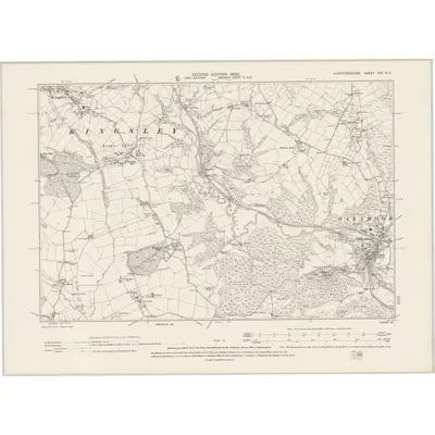 1898 Map of Staffordshire XIX.NE, 1900 Print