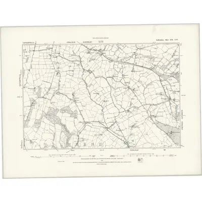 1879 Map of Staffordshire XIX.NW, 1888 Print