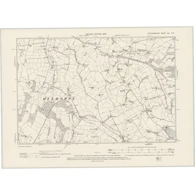 1898 Map of Staffordshire XIX.NW, 1900 Print