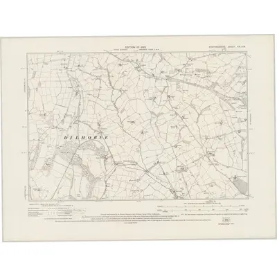 1922 Map of Staffordshire XIX.NW, 1925 Print