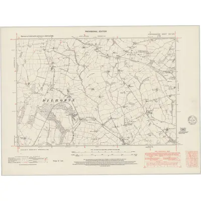 1945 Map of Staffordshire XIX.NW, 1951 Print