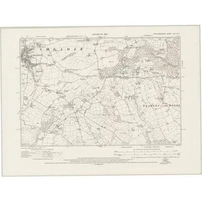 1922 Map of Staffordshire XIX.SE, 1925 Print