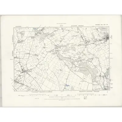 1879 Map of Staffordshire XIX.SW, 1888 Print