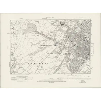 1920 Map of Staffordshire XL.SE, 1924 Print