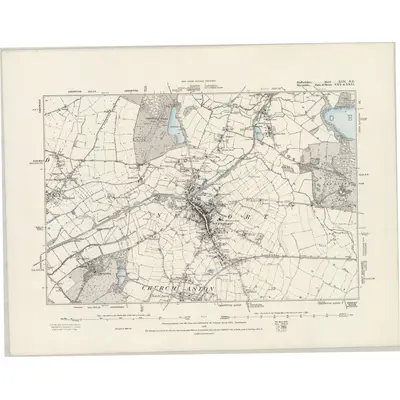 1880 Map of Staffordshire XLII.NE, 1889 Print