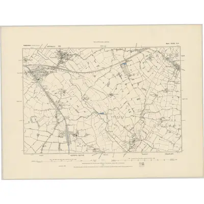 1880 Map of Staffordshire XLIII.NE, 1884 Print