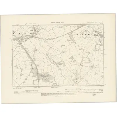 1900 Map of Staffordshire XLIII.NE, 1902 Print